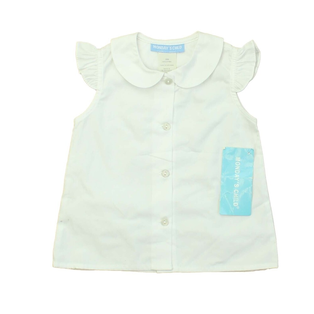 Monday's Child Girls White Blouse size: 18 Months